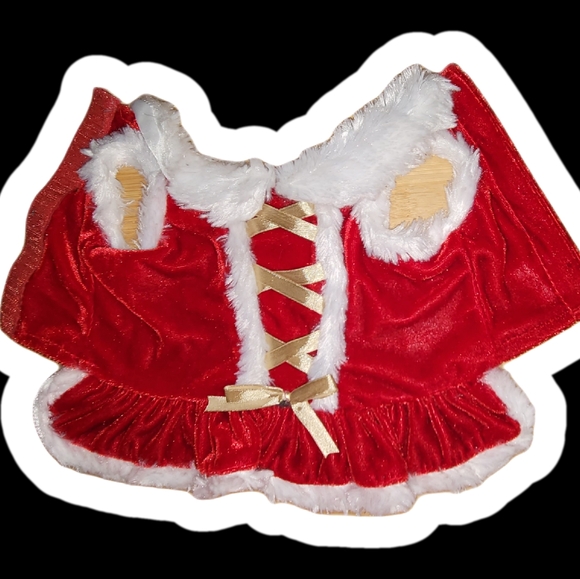 X-Small red Christmas dress for a cute little pup - Picture 3 of 6